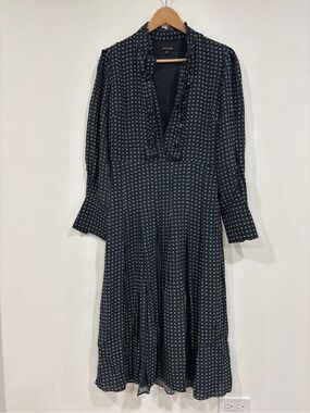 massimo dutti long sleeve dress Long sleeve dress with gathered detail Chocolate Dress
